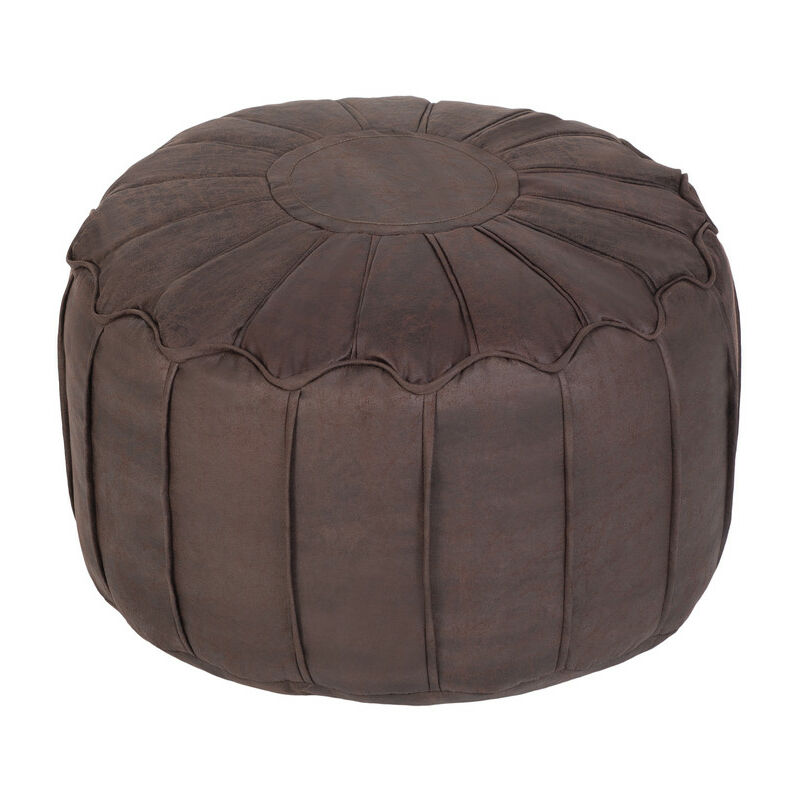 Loft 25 - Pouf poggiapiedi per soggiorno - poggiapiedi a sacco in stile  marocchino - pouf rotondo per rilassarsi - Cioccolato