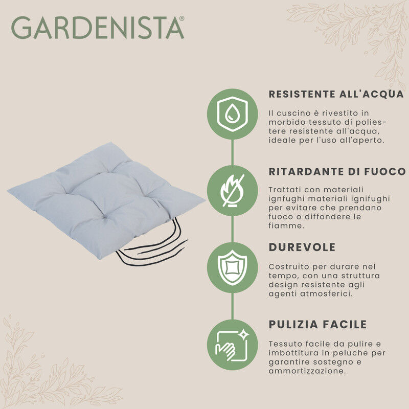 Beautissu Set di 4 Cuscini per Sdraio e Sedia da Giardino Base HL  120x50x6cm Cuscini per