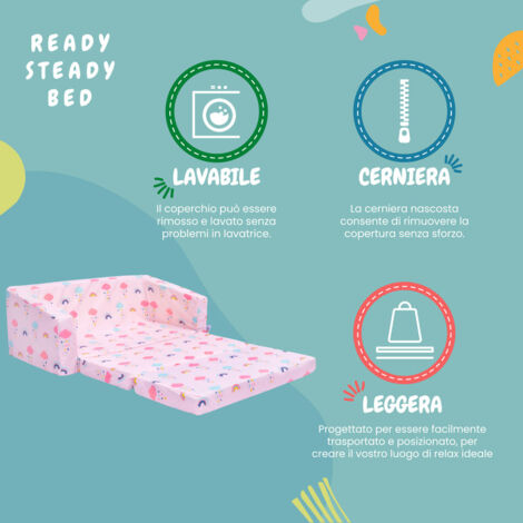 Divano Letto Pieghevole Per Bambini Ready Steady Bed - Poltrona Singola Impermeabile Per Camera Giochi - Foto 2