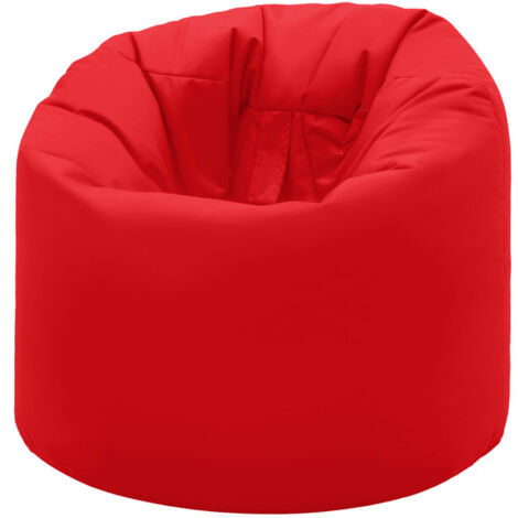 Greenf - Pouf gonfiabile, per adulti e bambini, pieghevole, per interni ed  esterni, grande poltrona a sacco, a forma di U + pompa, colore: Rosso