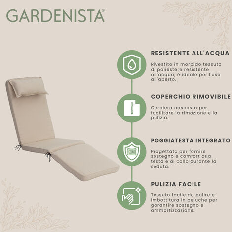 Cuscino Per Sedia Da Giardino Per Sedia A Sdraio Bassa, 6