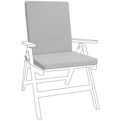 Cuscino Per Sedia Da Giardino Ilona: Imbottito, Con Cuciture A Bottone, Certificato OEKO-TEX, Resistente Ai Colori