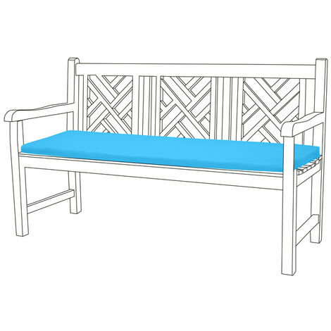 Cuscino Per Panchina Da Giardino 143x52cm - Resistente All'Acqua, Imbottitura Schiuma, Viola - Foto 8