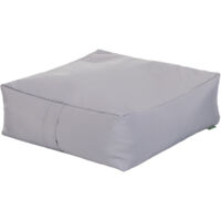 Ready Steady Bed - Cuscino spesso per pavimento, cuscini da giardino in lastre 60x60x20 cm, cuscino resistente all'acqua per interni ed esterni con imbottitura in fagioli - Argento