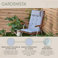 Cuscino Per Panchina Da Esterno 110x90cm - Resistente All'Acqua, Imbottito, Con Lacci - Foto 2