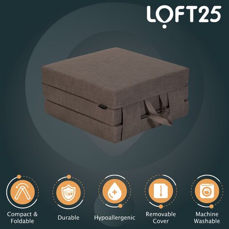 Loft 25 Invitados Plegable Colchón Cuna Futón de Viaje Camping Colchón - Pizarra