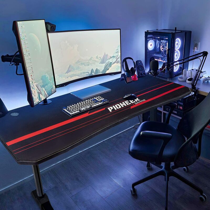 Table d'étude nordique pour PC Gamer, bureau d'ordinateur de jeu