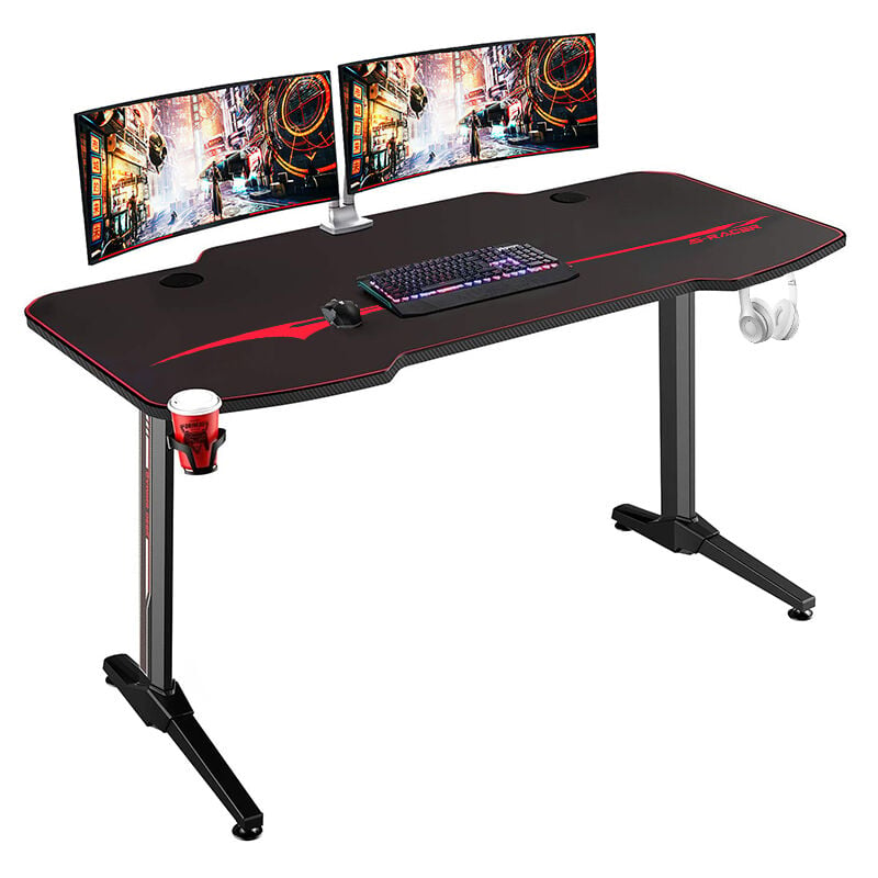 Devoko Gaming Tisch Bureau Gaiming Bureau Gamer Informatique Table PC,160  cm Noir
