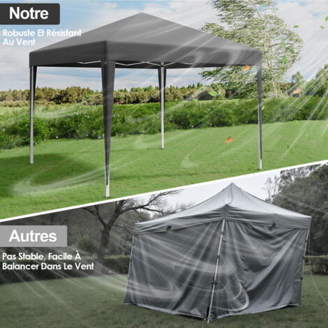 Tubiaz Pavillon 3x6 étanche à l'eau Tente de réception Stable Bâche PE