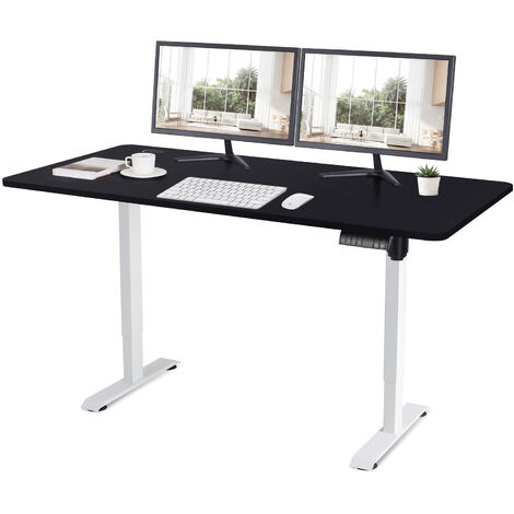 160CM Bureau debout réglable en hauteur avec moteur électrique, bureau d'ordinateur, hauteur à mémoire intelligente, protection contre les collisions