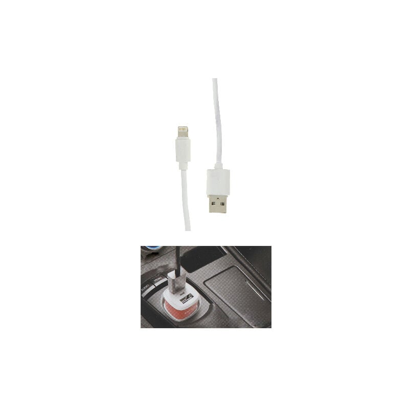 IWH Dual USB Auto Ladegerät 3 in 1 Ladestecker 3,4 A Zigarettenanzünder +  Kabel