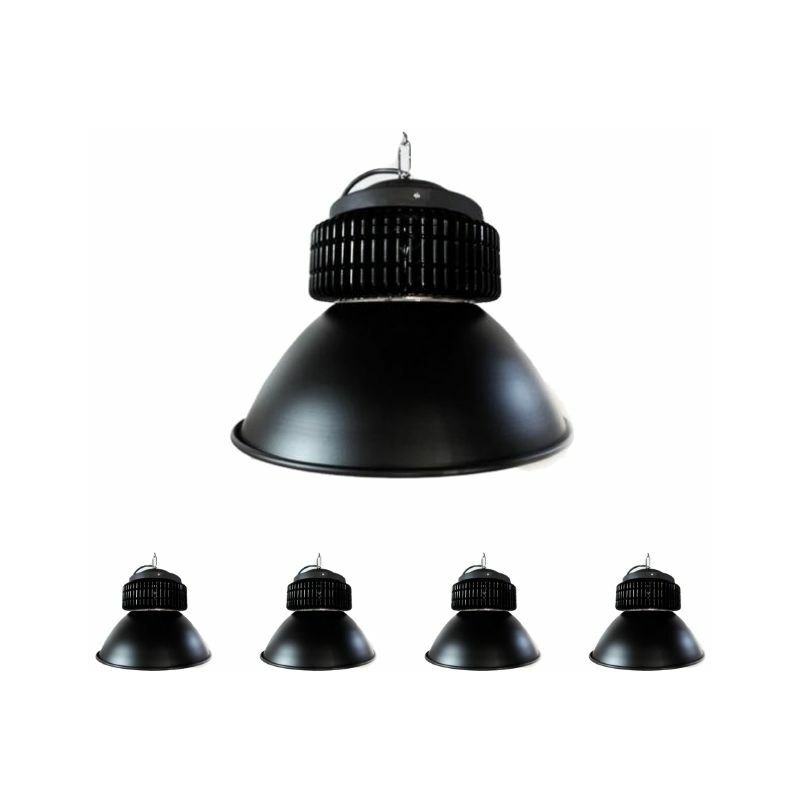 Campana LED industrial 150W 120° NEGRO (Pack de 5) - Blanco Neutre 4200k - 5500k