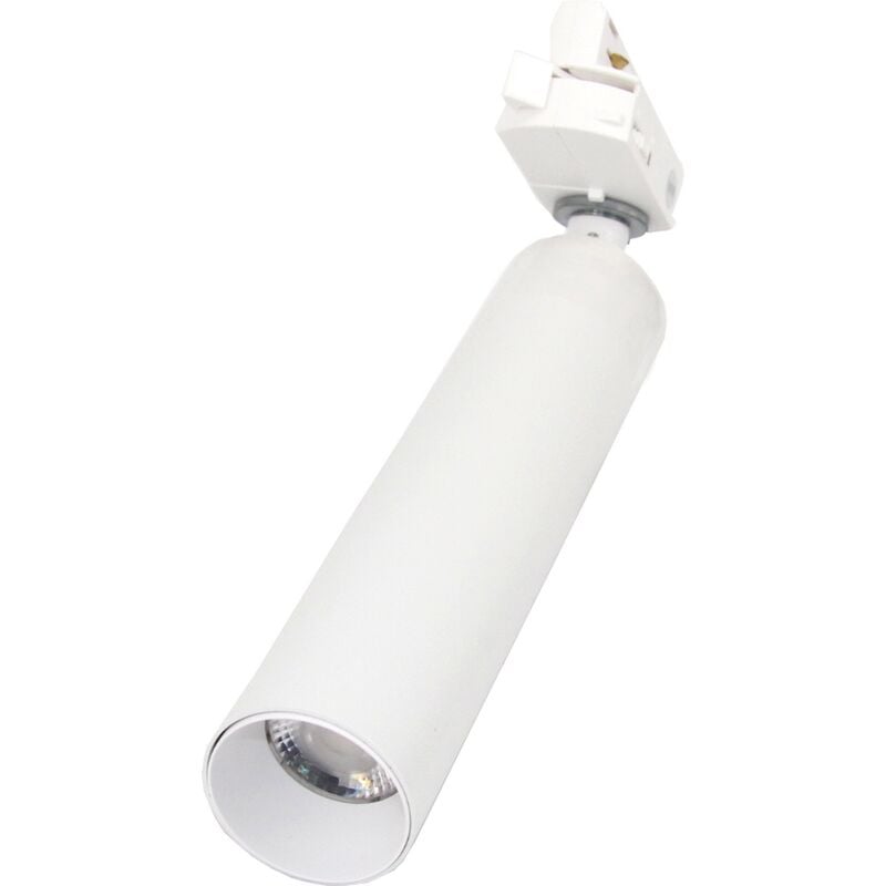 Foco LED sobre carril LARGO 6W 38° Monofásico BLANCO - Blanco Chaud 2300k - 3500k