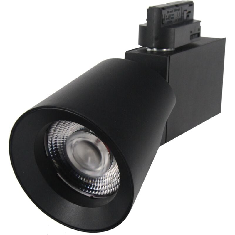 Foco Carril LED 32W 38 ° COB Trifásico NEGRO - Blanco Chaud 2300k - 3500k