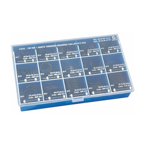 Boîte De 222Pcs Joint Torique En Caoutchouc Noir
