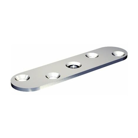 Mantion – Platine de fixation sur chant M10 – Trou taraudé – Longueur 100 mm – Largeur 25 mm – Poids supporté 80 kg
