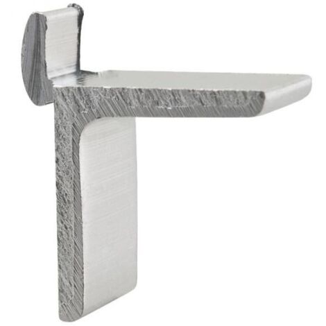 Taquet aluminium brut T39 pour crémaillère encastrée – Boîte de 100 – Dimensions 74 x 121 x 44 mm – 580263