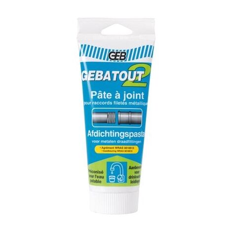 GEB – Pâte à joint pour étanchéité filetages métalliques – Compatible eau potable et gaz – Tenue à 135°C – 103960