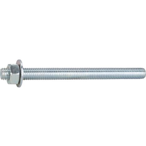 Tige filetée pour scellement chimique – Acier zingué – Diamètre 10 mm – Longueur 110 mm – Lot de 10 tiges – Batifix
