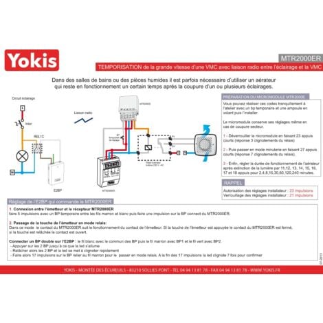 Micromodule Télérupteur 10A radio Power, YOKIS, Réf.MTR2000ERP