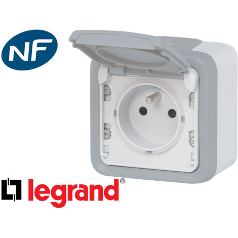 Prise électrique Legrand 2P+T Prog Plexo Avec éclips De Protection, Modèle 069731, Neuve