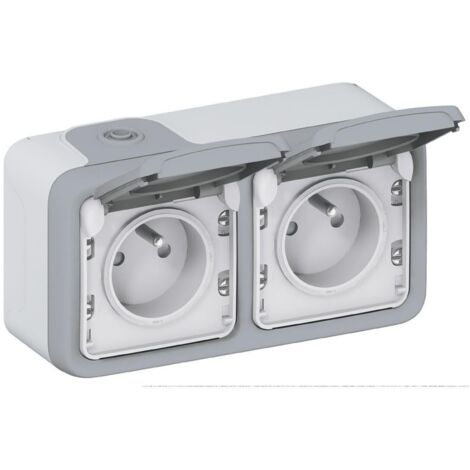 Boîtier étanche à embouts 1 poste pour repiquage facilité Plexo composable IP55 - gris - LEGRAND