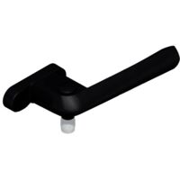 La Croisee Ds – Poignée à olive noire RAL9005 – Aluminium – Longueur 158mm – Fixation vis Ø5 – Pour fenêtres basculantes et pivotantes - DS7150-013