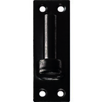 Torbel – Gond de porte sur plaque rectangulaire noir 130mm – Finition cataphorèse – Fixation à vis – Ø14mm – 6120144