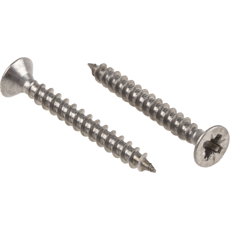 Vis à bois, 3.5mm, tête Fraisée 30mm, en Acier Inoxydable A2 304 ( Prix pour Sachet de 100 )