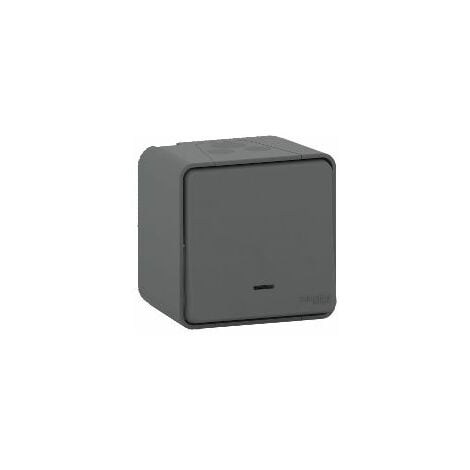 va et vient lumineux led gris saillie mureva styl ip55 ik08