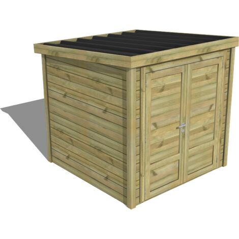 ABRI DE JARDIN bois traité 27mm, Essentiel, 2,1x2,1m, 5m2