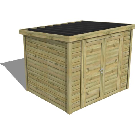ABRI DE JARDIN bois traité 27mm, Essentiel, 2,6x2,1m, 6m2