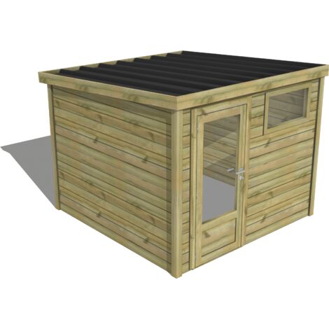 ABRI DE JARDIN bois traité 27mm, Essentiel, 2,6x2,6m, 7m2