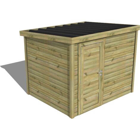 ABRI DE JARDIN bois traité 27mm, Essentiel, 2,6x2,1m, 6m2
