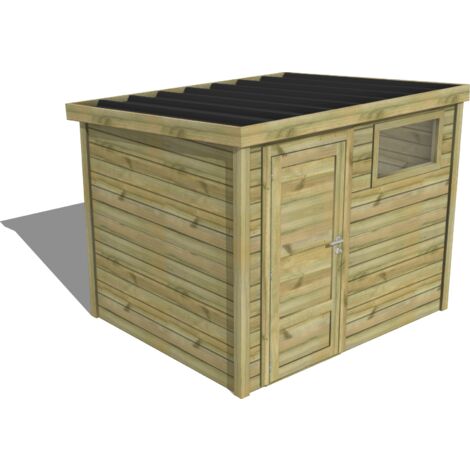 ABRI DE JARDIN bois traité 27mm, Essentiel, 2,6x2,1m, 6m2