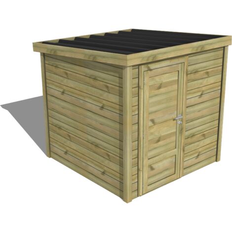 ABRI DE JARDIN bois traité 27mm, Essentiel, 2,1x2,1m, 5m2