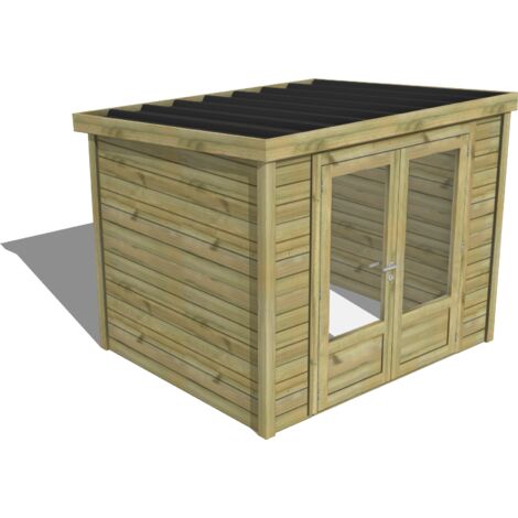 ABRI DE JARDIN bois traité 27mm, Essentiel, 2,6x2,1m, 6m2
