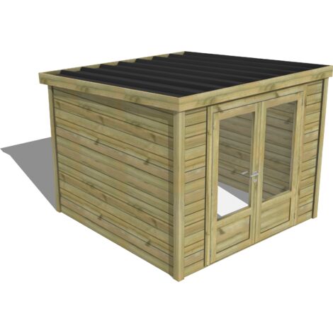 ABRI DE JARDIN bois traité 27mm, Essentiel, 2,6x2,6m, 7m2