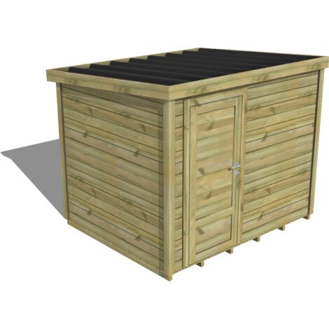 ABRI DE JARDIN bois traité 27mm, Essentiel, 2,6x2,1m, 6m2, Plancher
