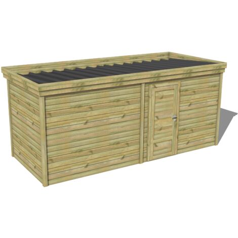 ABRI DE JARDIN bois traité 27mm, 5,7x2,1m, 12m2 (1/3)