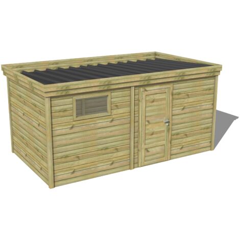 ABRI DE JARDIN bois traité 27mm, 4,7x2,6m, 12m2
