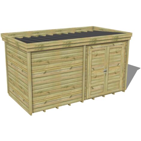 ABRI DE JARDIN bois traité 27mm, 5,2x2,1m, 11m2, Plancher