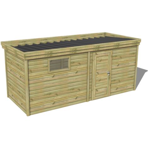 ABRI DE JARDIN bois traité 27mm, 5,7x2,1m, 12m2