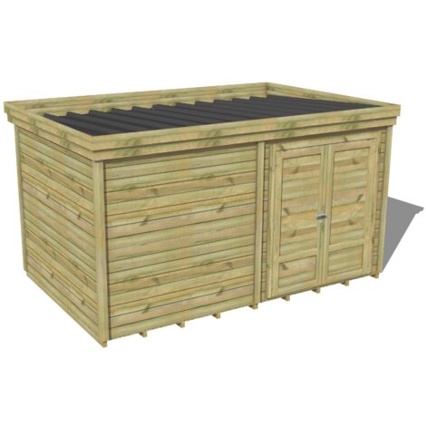 ABRI DE JARDIN bois traité 27mm, 5,2x2,6m, 14m2, Plancher