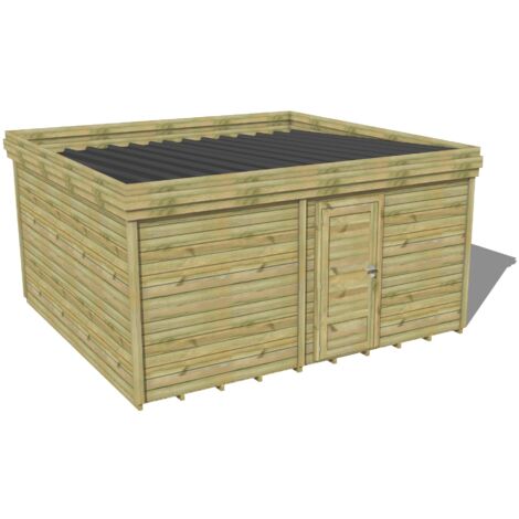 ABRI DE JARDIN bois traité 27mm, 4,7x4,3m, 20m2, Plancher