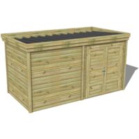 ABRI DE JARDIN bois traité 27mm, 5,2x2,1m, 11m2