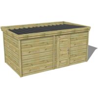 ABRI DE JARDIN bois traité 27mm, 4,7x2,6m, 12m2