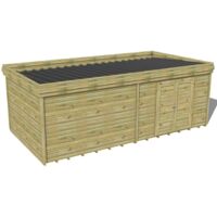ABRI DE JARDIN bois traité 27mm, 7,3x3,4m, 25m2, Plancher