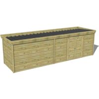 ABRI DE JARDIN bois traité 27mm, 8,2x2,1m, 18m2