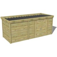 ABRI DE JARDIN bois traité 27mm, 6x2,1m, 13m2